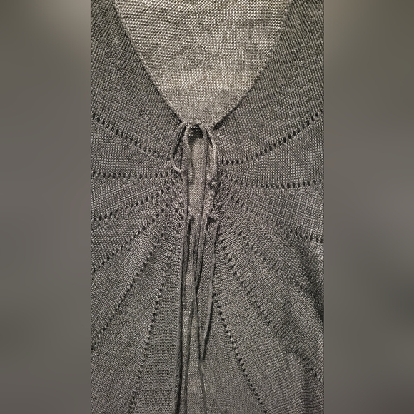 NWOT Willie Smith Black Short Sleeve Linen/Rayon Sheer Top- Size Medium - Picture 12 of 12